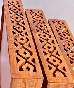 Grands plateaux rectangulaires de cuisine de luxe moderne Plateau en bois Modèle d'assiette de service avec poignée de f s international - Product Image 5