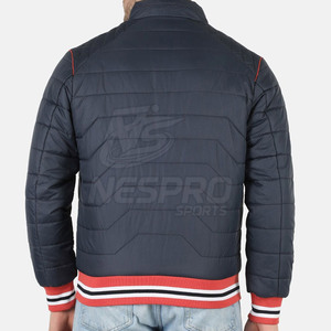 Chaqueta acolchada de invierno de talla grande para hombre 2025 con cuello levantado y logotipo frontal personalizable transpirable y ecológica - Product Image 4