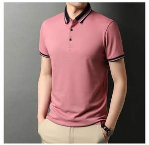 Logotipo personalizado de alta calidad para hombres para camisetas de polo Patrón sólido simple Casual Golf al aire libre Precio razonable al por mayor - Product Image 2