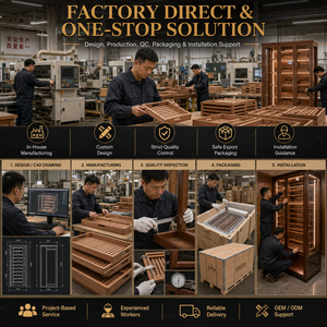 Humidor Personalizado Tipo Biblioteca con Interior de <span class=keywords><strong>Cedro</strong></span> Español para Proyectos de Clubes, Hoteles y Villas - Product Image 4