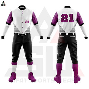 Ensembles d'uniformes de baseball personnalisés imprimés par transfert thermique 100% polyester à séchage rapide respirant col rond logo avant unisexe services OEM - Product Image 2