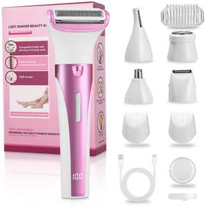 Depiladora y Afeitadora Eléctrica 5 en 1 para Mujer, Carga USB, Pantalla Digital, para Cuerpo, Axilas, Bikini, Cejas y Nariz - Product Image 2