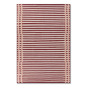 Classic Alhambra Red Orange Flat Weave Wool <b>Rugs</b> Striped Rectangle Jute <b>Rugs</b> for Home for Hallway Room Bedside Decor-ADWL-13291 - Product Image 1