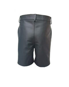 Pantalon de rue pour hommes au design personnalisé OEM en cuir PU noir solide avec logo brodé écologique et lacets latéraux - Product Image 2