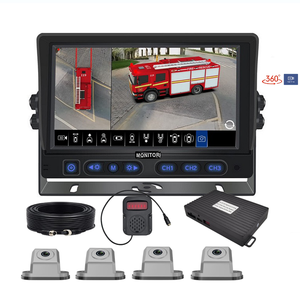 Chuyên nghiệp 1080p 3D chim xem Hệ thống camera cho thương mại Xe Tải xe buýt Motorhome | 360 ° Surround View DVR an ninh Kit - Product Image 1