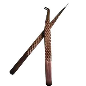 Pinzas Profesionales para Pestañas con Punta de Fibra y Sin Fibra, Ergonómicas, para Creación de Abanicos, Rectas y Curvas, Instrumentos de Belleza Premium - Product Image 2