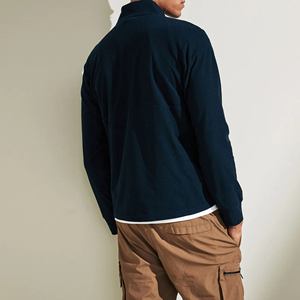 Recién llegado, sudaderas de talla grande con media cremallera para hombre, dobladillo inferior, 65% de algodón, 35%, toalla de poliéster, bordado, cuello simulado, ropa de calle para hombre - Product Image 6