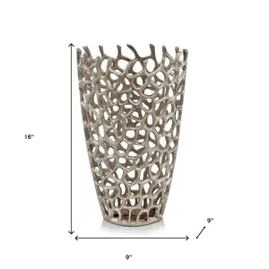 Jarrón de Flores de Hierro de Lujo Minimalista - Diseño Costero Ecológico, Jarrón de Mesa para Decoración del Hogar, Estilo Interior Moderno - Product Image 4