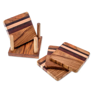 Sous-verres gratuits de forme carrée à haute vente avec support 6 pièces napperons Design personnalisé pour les sous-verres d'utilisation de table d'hôtel à la maison - Product Image 4