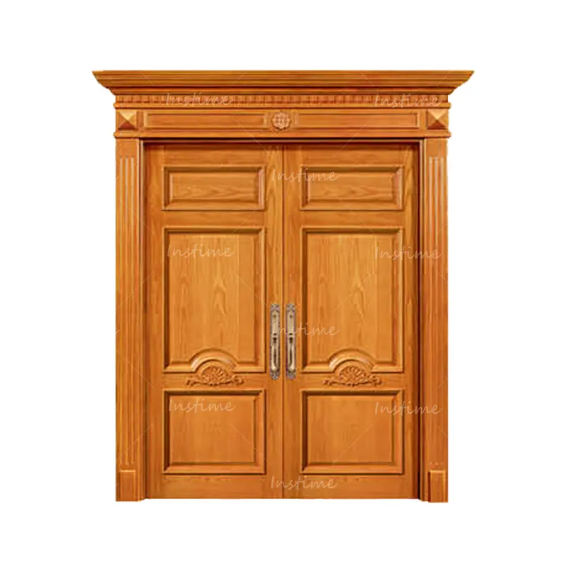 Instime Factory Custom Cheap Wooden Interior Doors Solid Wood Door Specifications House Entrance For Family House Front Door