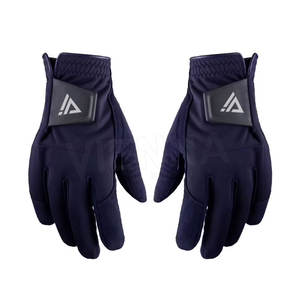 Gants de golf professionnels personnalisés pour hommes en cuir véritable noir antidérapants avec sangle de poignet réglable - Haute qualité à prix abordable pour usage sportif - Product Image 5