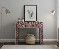 Décoration d'intérieur de luxe en MDF de pin avec incrustations de os, légère, rectangulaire, faite à la main, design moderne, étanche et écologique, à poser au sol
