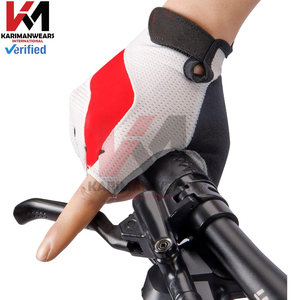 ถุงมือปั่นจักรยานหนังคุณภาพสูง ดีไซน์ทันสมัย สำหรับผู้ชาย ผู้หญิง และเด็ก เล่นกีฬาฤดูหนาว ระบายอากาศได้ดี แบบครึ่งนิ้ว โดย KARIMAN MANUFACTURING - Product Image 2