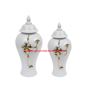 Pots de gingembre plaqués or faits à la main Offre Spéciale Vase de table moderne avec glaçure mate fait à la main sur Offre Spéciale - Product Image 6