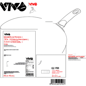 Wok antiadherente de aluminio con 1 asa (28cm) VIVÀ Gris y Rojo 2255 - Product Image 2