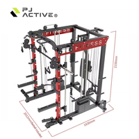 PINJIAN Appareil de Musculation Smith Multifonctionnel pour Usage Commercial, Équipement de Musculation Complet pour Salle de Sport à Domicile