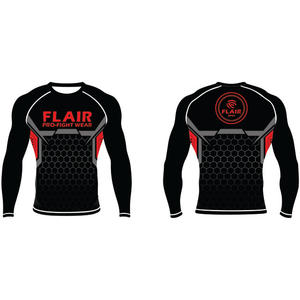 Personalizado Durable Nylon BJJ Rash Guard Larga Protección UV Anti-UV Compresión Camisa Transpirable y Cómodo - Product Image 2