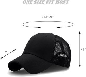 Short Brim Baseball <b>Cap</b>, Adjustable <b>Plain</b> Short Brim Workout Hat Fishing Hat Athletics Trucker Hat Mesh - Product Image 5