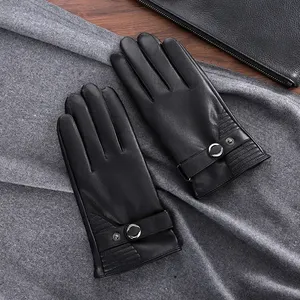 Especial de invierno, guantes de vestir de moda para hombres/mujeres Guantes de cuero Calentador de manos, guantes de vestir negros de invierno para mujeres - Product Image 3