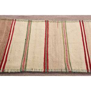 Tapis vintage, tapis de couloir 2,6x10,9 pieds, tapis turc en laine persane marron - Product Image 4