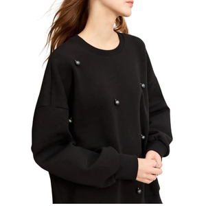 Sweat-shirts à capuche pour femmes, col rond, manches longues, couleur unie, coupe classique, qualité supérieure, polyester/coton, directement de l'usine - Product Image 5