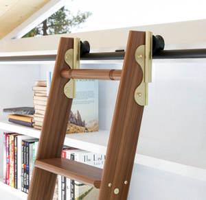 ระบบบันไดห้องสมุดแบบสั่งทำพิเศษ (ไม้เนื้อแข็ง) - Product Image 1