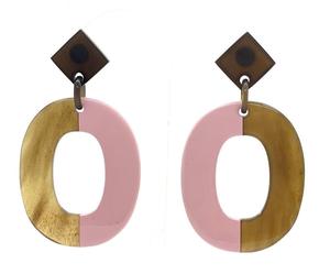 Pendientes de Cuerno de Búfalo Ecológicos de Primera Calidad, Color Natural, Tamaño Personalizable, Joyería de Moda al por Mayor - Product Image 1