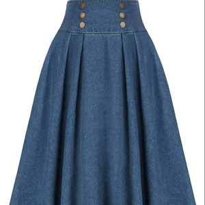 Jupes longues en jean une garde-robe Looks essentiels avec des jupes Maxi en denim classiques Boho rencontre l'inspiration des jupes longues décontractées - Product Image 1