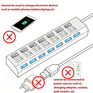Hub USB 2.0 ad Alta Velocità con 4/7 Porte, Adattatore Espansore Multi USB per Trasferimento Dati e Ricarica, Utilizzato per Computer - Product Image 5