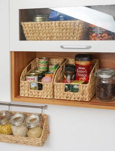 Handwoven <b>Wicker</b> Storage <b>Baskets</b> with Built-In <b>Handles</b> Foldable & Eco-friendly for Bathroom Kitchen Pantry Organization - Product Image 3