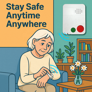 Dispositif d'alerte de sécurité senior avec appel vocal bidirectionnel et appel d'urgence à une touche sans effort pour les utilisateurs âgés des hôpitaux - Product Image 3