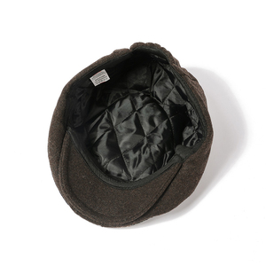 2025 automne hiver nouveau euro américain britannique pied de poule plat haut lierre casquette canard rétro hommes coton béret chapeau - Product Image 6