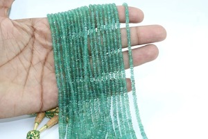 Cuentas facetadas de esmeralda zambiana de 20 pulgadas, 100% naturales, gemas Mehrajudin AA-35, certificadas por terceros para la fabricación de joyas. - Product Image 5