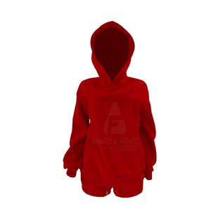 Conjunto de Sudadera Ligera Informal para Mujer y Pantalones Cortos - Mezcla de Poliéster/Algodón Transpirable y Ecológica de Alta Calidad, Listo para el Invierno - Product Image 6