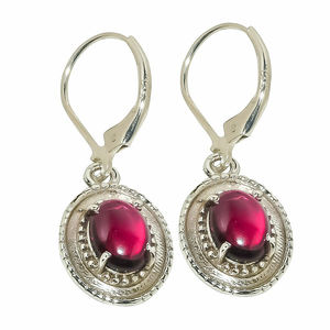 Pendientes de Plata de Ley 925 a la moda, diseñador personalizable, piedras preciosas de nacimiento, granate, diamante, joyería fina, cerradura rusa para mujer - Product Image 3