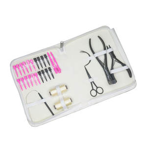 Kit d'extension de cheveux en métal à bas prix vente en gros pince à ruban petits clips de traction ensemble d'outils de boucle avec accessoires de salon - Product Image 5