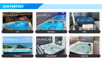 5 personnes Sauna Chambres Massage Bain à remous Swim Spa Jacuzzii Baignoires Bains à remous Bain autoportant extérieur Tourbillons