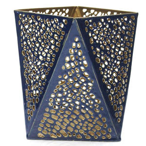 Bougeoir votif décoratif moderne en métal doré Pots à bougies et lanternes en métal élégants pour les mariages à la maison - Product Image 4