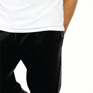 Streetwear brodé personnalisé pour hommes impression 3D bouffante pantalon de survêtement empilé en éponge française pantalon de survêtement évasé en polaire High Street - Product Image 5