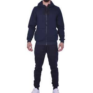 Ropa de calle personalizada para hombre, chándal con cremallera French Terry Raw Hem, pantalones de chándal pesados con capucha y conjunto de sudaderas con capucha, chándales para hombre - Product Image 4