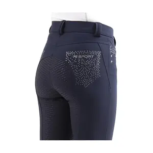 Jodhpurs กางเกงขี่ม้าสำหรับเด็กกางเกงรัดรูปสำหรับม้าพิมพ์ลายซิลิโคน - Product Image 1