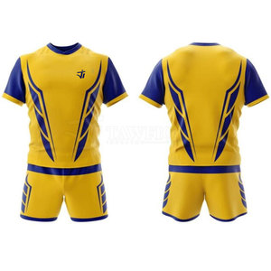 Top vente qualité supérieure 100% Polyester adulte Rugby uniforme nom de l'équipe personnalisé respirant vêtements de sport ensemble conception - Product Image 3