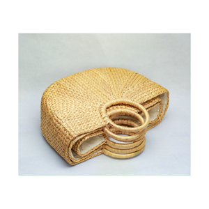 BOLSA DE MANO DE ARTESANÍA DE VIETNAM, HIERBA MARINA AGUA JACINTO Bolsa de playa de verano bolsa de cesta juncia - Product Image 1