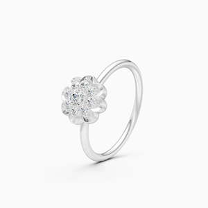 0.24 Ct Lab Grown Diamond Round Floral Cluster Everyday Sparkle Daily Ring In 9K Yellow White And Rose Gold - Product Image 3