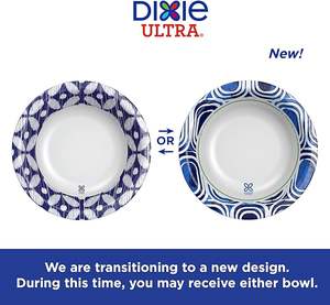 DIXIE ULTRA <b>Paper</b> <b>Bowls</b>, 20 Ounces, 56 Count, Indigo/White - Product Image 2