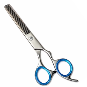 Ciseaux de coiffure professionnels de qualité salon, 7 pouces, en acier inoxydable 4Cr13, à dents moyennes, 30 dents, pour texturiser et amincir les cheveux, MANAN - Product Image 1