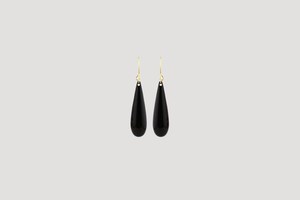 Boucles d'oreilles créoles en résine en forme de goutte d'eau, couleur noire, plaqué or, bijoux classiques et élégants pour femmes, cadeaux d'anniversaire et de fête pour femme - Product Image 5
