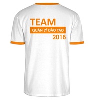 Nouveau T-shirt à bas prix à la mode avec logo personnalisé imprimé pour hommes et femmes Prix bas du Viet Nam Prix bas T-shirt rayé à bas prix