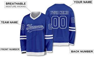 เสื้อเจอร์ซีย์ฮ็อกกี้น้ำแข็งแบบกลับด้านผ้าแห้งเร็วเสื้อทีมแท้ - Product Image 6