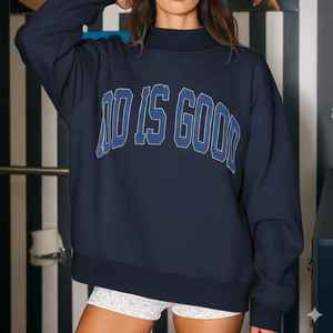 Women's High Quality Oversized Mock Neck Pullover Fleece <b>Sweatshirt</b> Reversible <b>Long</b> Sleeve Solid Pattern Casual Style Autumn - Product Image 4